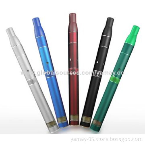 E-cigarette dry herb vaporizer AGO G5 with LCD screen show power and puffs